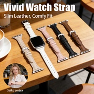 For 42mm/46mm IWatch Series 10, strap leather slim vivid Iatch bracelet