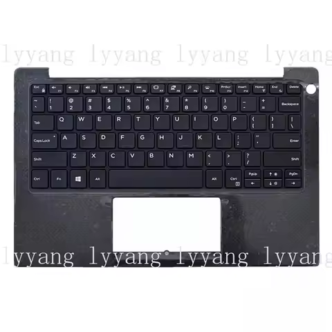 f Upper Case Palmrest Cover Backlight Keyboard For Dell XPS 13 9370 9380 7390 9305