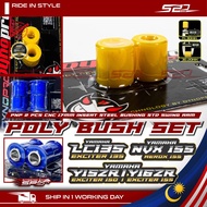 Poly Bush Set DYNOPRO NVX Y15 Y16 LC AEROX EXCITER 135 150 155 PNP 2 PCS CNC 17MM Insert Steel Bushi