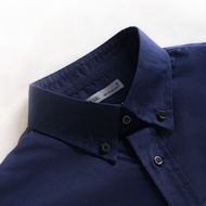 KASUAL Men Navy Oxford Shirt
