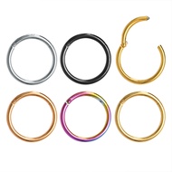 Surgical Steel Hinge Segment Nose Ring Septum Clicker Ear Helix Tragus Ring Hoop