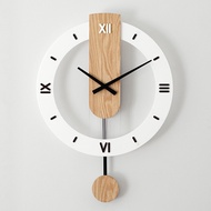 Nordic style wall clock Modern wooden clock Silent art clock Creative decoration Pendulum Clock Deco