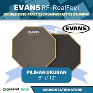 EVANS RF Double Sided Practice Pads | RealFeel Original Training Drum Pad - 6 inch