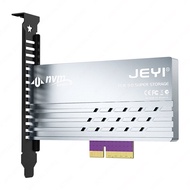 JEYI PCIe 5.0 to M.2 NVMe Adapter Card High-Speed PCIe X4/X8/X16 to M2 SSD Converter with Cooling He