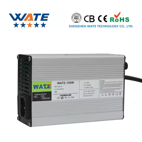 WATE 54.6V 2A Charger 13S 48V Li-ion Battery Charger Lipo/LiMn2O4/LiCoO2 Battery Charger Auto-Stop S