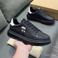 1New Genuine Leather White Sneakers2025European Casual Shoes High-End Original Box Trendy Brand Men'