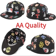 AA Quality Hip-Hop Style Full Body Patches 59FIFTY MLB Black Slim Fit - New Era