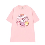 Premium - oversize T-shirt printed with Molang rabbit and fluffy friends teddy bears with cute and f