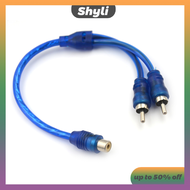 Shyli 1 RCA Female To 2 Male Splitter Stereo Audio Y Adapter Cable Wire Connector