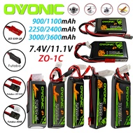 Original OVONIC LiFePO4 Transmitter Battery – 900‑3600mAh With Futaba/JST Plug Battery for 4PX 4PL 4