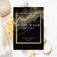 Aesthetic Luxury Shampoo Soap Label Sticker 8 x 10.5 cm