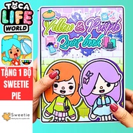 Ngôi nhà Purple vs Orange đồ chơi Squishy bóc dán trong Quiet Book ngôi nhà Cinnamoroll cho bé