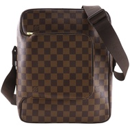 LOUIS VUITTONOlaf MM 肩背包 N41441 Damier 帆布 2004 棕色 CA1014 斜背包/肩背包，A5 尺寸，雙拉鍊，男女通用 [二手]