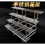 Multi-Layer Plant Display Rack Ladder |Stainless Steel Flower Rack Flowerpot Rack for Indoor and Out