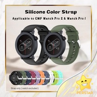 Soft Silicone Color Strap Applicable to CMF Watch Pro 2 CMF Watch Pro 1 Soft Strap & Tempered Glass 