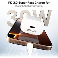 i Phone 16 15 Pro Max Charger Fast Charging, 30W USB C Wall Charger for iPhone 16 15 Charger Cord 10