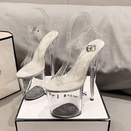 Pole Dance Clear Platform Heels