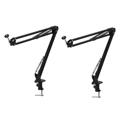 ABZW 2X Adjustable Desktop Clamp Suspension Boom Scissor Arm Mount Stand Holder For Logitech Webcam 