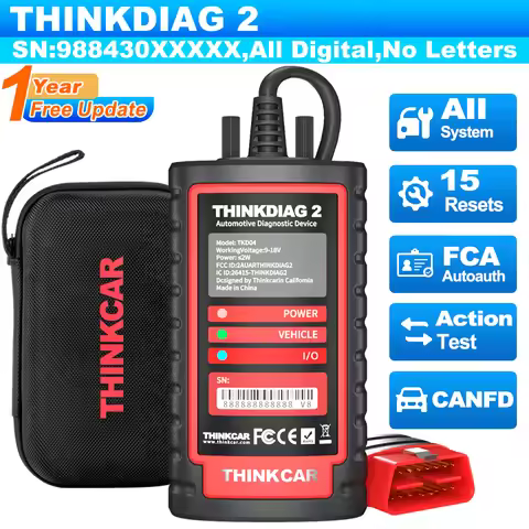 THINKCAR Thinkdiag 2 Ediag Plus Automotive Tool OBD2 Scanner CAN FD Bidirectional 15 Reset All Syste