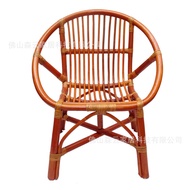 Rattan Chair Back Chair Household Balcony Small Rattan Chair Real Rattan Leisure Chair Outdoor Breat