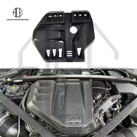 Dry Carbon Fiber Engine Hood Bonnet Cover Cap Inner Engine Hood Cover Trim Fit For BMW G87 M2 G80 M3
