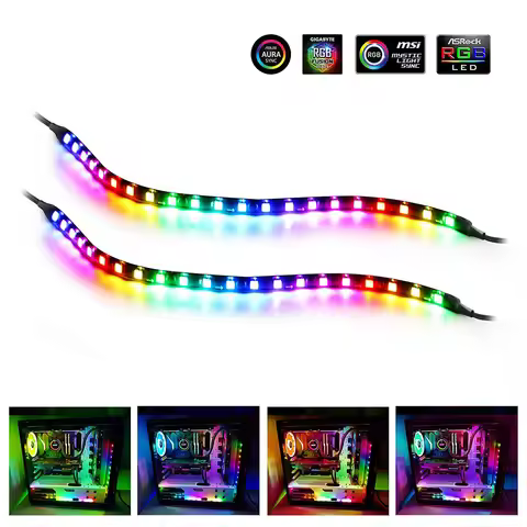 Rainbow ARGB Motherboard RGB Addressable WS2812b LED Strip For PC Case ASUS Aura SYNC MSI Mystic Lig