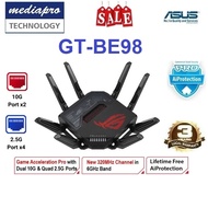ASUS GT-BE98 ROG Rapture Quad-band WiFi 7 (802.11be) Gaming Router, 320MHz & 4096-QAM, dual 10G port