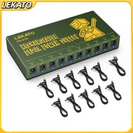 LEKATO Guitar Effect Pedal Power Supply 10 Isolated DC Outputs & 10000mAh Battery Pedal Power Supply