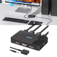 BT HDTV KVM Switcher 1 Monitor 2 Computer 8K 60Hz USB KVM Switcher Replacement