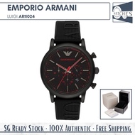 (SG LOCAL) Emporio Armani AR11024 Luigi Chronograph Silicone Strap Men Watch
