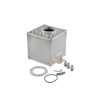 WLR RACING - 2L SILVER & BLACK BILLET ถังน้ํามันเชื้อเพลิงอลูมิเนียม / AN6 SURGE TANK 3PC AN6 FITTIN