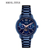 Solvil et Titus W06-03262-005 Women's Quartz Analogue Watch in Blue Dial and Stainless Steel Strap
