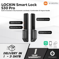 Lockin Push Pull Digital Door Lock S30 Pro | Smart IoT with Smart Doorbell Function and Supports 6 W