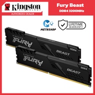 Kingston Memory RAM Fury DDR4 1x8GB KF432C16BB/8 | 2x8GB KF432C16BBK 2/16 312 MHz CL16 SDRAM