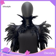 chicstyle Bright Colored Feather Shawl Allergy-free Feather Shawl Feather Shrug Shawl Soft Adjustabl