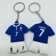 Soccer dolls 7 Ribery Rubber Kit keychain