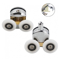 1 Piece Lightweight 23/25mm Metal Double Wheels Shower Door Rollers for 0.47inch to 0.55inch Glass H