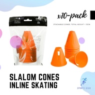 OXELO กรวย ชุดกรวย สลาลมสำหรับอินไลน์สเก็ต 10 ชิ้น (สีส้ม) ( Inline Skating Slalom Cones 10-Pack - O