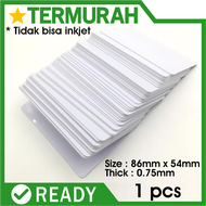 Kartu Pvc Polos Blank iD card tdk bs inkjet Tanpa Chip Thermal Overlay ISO rfid