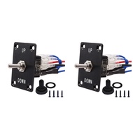 2X Rocker Toggle Switches Momentary 6 Pin 3 Position (ON)-Off-(ON)UP/Down Polarity Reverse Switch wi