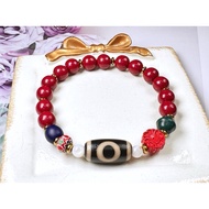 Tibetan Dzi Beads Heaven and Earth Dzi Beads 藏传老矿天地天珠 19.4x9.9mm