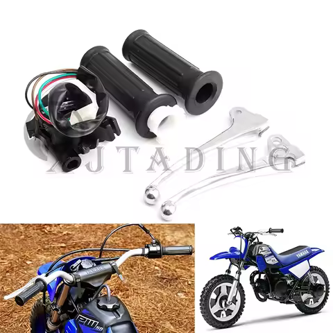 Motorcycle Throttle Accelerator Handle Grips Brake Lever For Yamaha PW50 PY50 PW PY 50 PEEWEE PIWI D