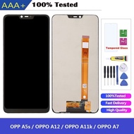 For OPPO A3s LCD CPH1803 OPPO A5 LCD OPPO A12e LCD Display Touch Screen Digitizer 6.2 inches Full As