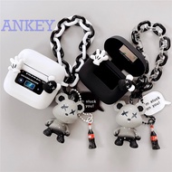 for JEEP EW118 Case Protective Cute Black Bear Cover Bluetooth Earphone Shell Accessories TWS Headph