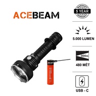 Dedicated flashlight ACEBEAM L35 LED CREE XHP70.2 bright 5000lm distance 480m battery 21700 5000mAh 