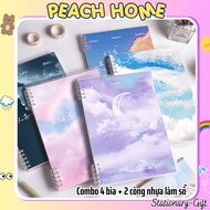 CLOUDY Plastic Notebook Cover Can Replace Paper Size A5 B5 A4 Notebook/Binder Refill A6 Cute Cheap P