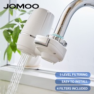 JOMOO Faucet Water Filter Tap Water Purifier Filter Water Filter System with 4 Filters Removes Chlorine Sediment Chemicals Suitable For Kitchen and Bathroom JFF11-2
