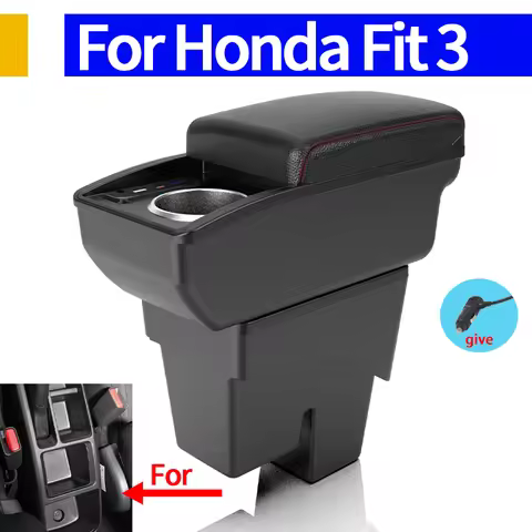 For Honda Jazz Armrest box For Honda WR-V Fit Jazz 3 Car Armrest 2014-2020 Storage Box Car Accessori