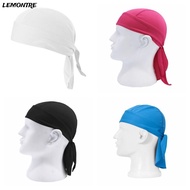 LEMONTRE 2PCS Bicycle Sweat-wicking Cap, Polyester Quick-dry Cycle Headscarf, Fashion Multicolor Cyc