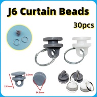 30PCS Truck Curtain Rollers J6 Curtain Beads with Pulley for Trucks